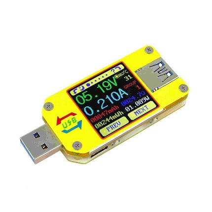 USB 3.0 Color Display Screen Tester Voltage-current Measurement Type-C Meter, Support Android APP, Model:UM34 without Bluetooth-garmade.com