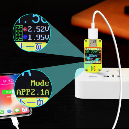USB 3.0 Color Display Screen Tester Voltage-current Measurement Type-C Meter, Support Android APP, Model:UM34 without Bluetooth-garmade.com