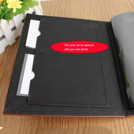 6 inch PU Leather Family Daily Photo Album with Creative Pocket(Blue)-garmade.com