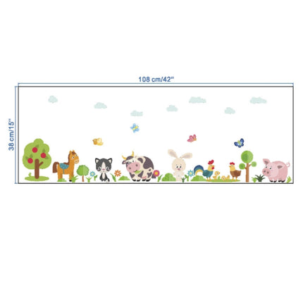 Creative Cartoon Animal Park Environmentally Removable Wall Stickers-garmade.com