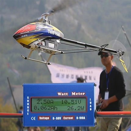 Airplane Model 0-100A 0-60V Continuous Current 50A High Precision Wattmeter-garmade.com