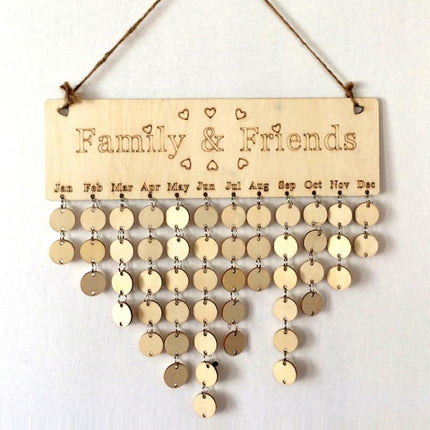 2 PCS Wooden DIY Festival Special Date Reminder Plan Plaque Decoration-garmade.com