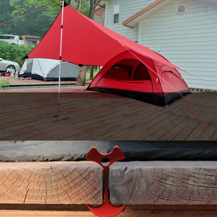 4 PCS Camping Tent Peg Path Deck Board Fishbone Nail Anchor Tent Peg Windproof Tent Rope Nail Floor Outdoor Travel Hook-garmade.com