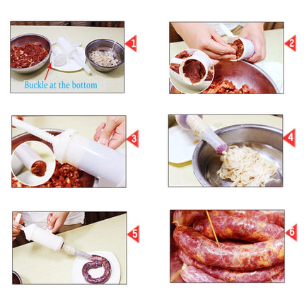 2 PCS Sausage Machine Meat Stuffer Filler Hand Operated Salami Maker-garmade.com