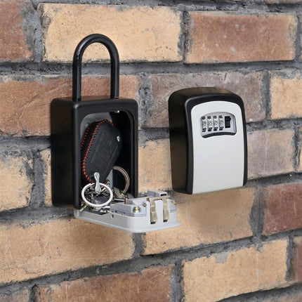 Safty Key Lock Box Combination Portable Aluminium Alloy Key Safe Box Security Key Holder Secure Box-garmade.com