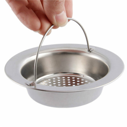 Hand-held Shower Drain Hole Filter Stainless Steel Kitchen Sink Strainer-garmade.com