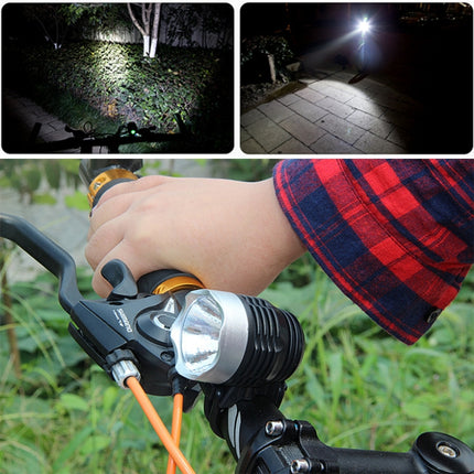Cycling Q5 LED 3 Modes Front Light Headlamp Headlight Torch Waterproof for Mountain Road Bike(Black Red)-garmade.com