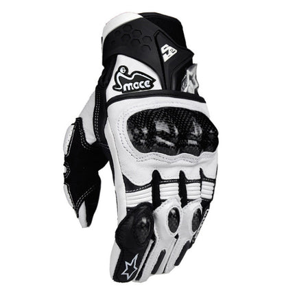 MOGE Motorcycle Gloves Breathable Riding Protective Equipment Anti-fall Gloves, Size:M(White)-garmade.com
