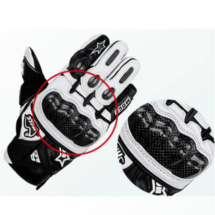 MOGE Motorcycle Gloves Breathable Riding Protective Equipment Anti-fall Gloves, Size:M(White)-garmade.com