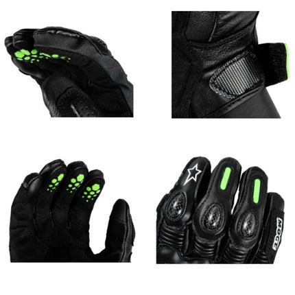 MOGE Motorcycle Gloves Breathable Riding Protective Equipment Anti-fall Gloves, Size:L(Black)-garmade.com