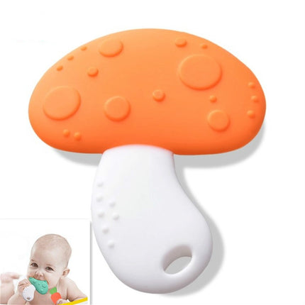 Baby Silicone Teether Children Teeth Molars Baby Products(Orange Mushroom)-garmade.com