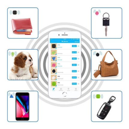 Pet Child Wallet Alarm Key Finder Mini Tag Smart Tracker Bluetooth GPS Locator Alarm Auto Car Pets Kids Motorcycle Trackers(White)-garmade.com