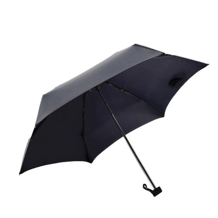 Mini Capsule Pocket Umbrella Windproof Foldable Travel Compact Umbrella(Black)-garmade.com