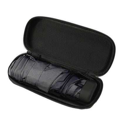 Mini Capsule Pocket Umbrella Windproof Foldable Travel Compact Umbrella(Black)-garmade.com