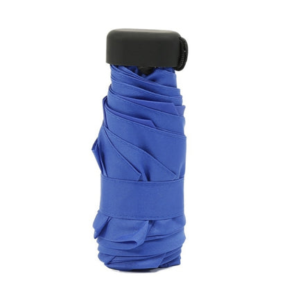 Mini Capsule Pocket Umbrella Windproof Foldable Travel Compact Umbrella(Blue)-garmade.com