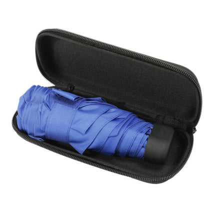Mini Capsule Pocket Umbrella Windproof Foldable Travel Compact Umbrella(Blue)-garmade.com