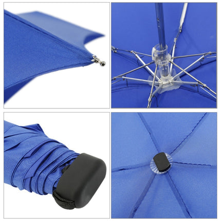 Mini Capsule Pocket Umbrella Windproof Foldable Travel Compact Umbrella(Blue)-garmade.com