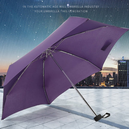Mini Capsule Pocket Umbrella Windproof Foldable Travel Compact Umbrella(Purple)-garmade.com
