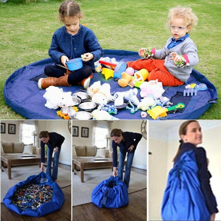 Portable Kids Toy Storage Bag Fashion Practical Drawstring Pouch, Size:150cm(Blue)-garmade.com