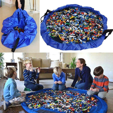 Portable Kids Toy Storage Bag Fashion Practical Drawstring Pouch, Size:150cm(Blue)-garmade.com