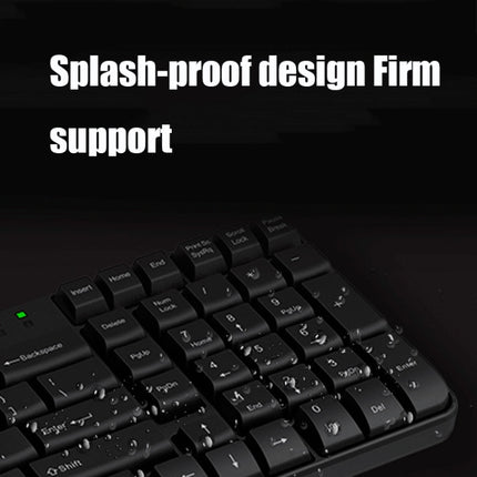 Rapoo X120 Computer Business Office USB Wired Keyboard and Mouse Set(Black)-garmade.com