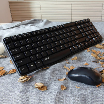Rapoo X1800S 2.4GHz Wireless Keyboard and Mouse Set(Black)-garmade.com