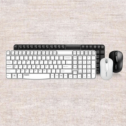 Rapoo X1800S 2.4GHz Wireless Keyboard and Mouse Set(White)-garmade.com