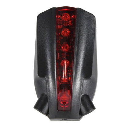 Bicycle Taillights 2 Laser Beams +5 Superbright Red LED Indicators with Safety Warning Bicycle Logo-garmade.com