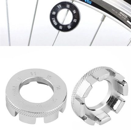 Bicycle spoke wrench tool 8 Way Cycling Wheel Rim Spanner Wrench Repair Tool Accessories(Silver)-garmade.com