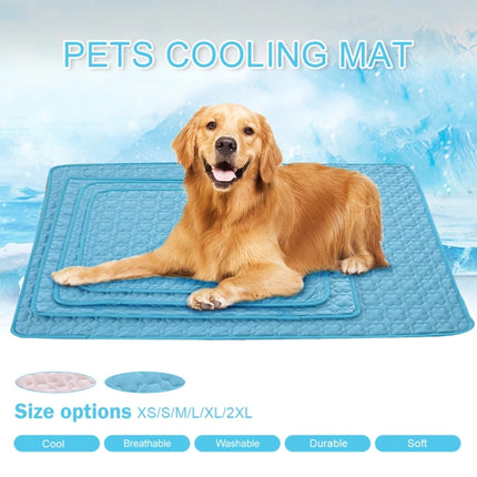 SFB104 Summer Cooling Mats Blanket Ice Pet Dog Cat Bed Mats, Size:50x40cm(Blue)-garmade.com
