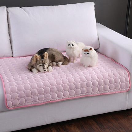 SFB104 Summer Cooling Mats Blanket Ice Pet Dog Cat Bed Mats, Size:63x50cm(Pink)-garmade.com