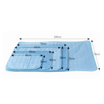 SFB104 Summer Cooling Mats Blanket Ice Pet Dog Cat Bed Mats, Size:70x56cm(Blue)-garmade.com