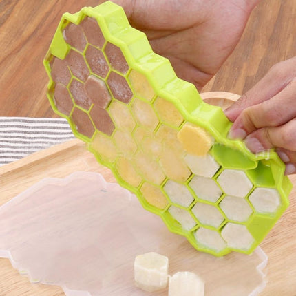 2 PCS 37 Grids Ice Cubes Honeycomb Ice Cream Maker Form DIY Mould Popsicle Molds Yogurt Ice Box Fridge Treats Freezer(Green)-garmade.com