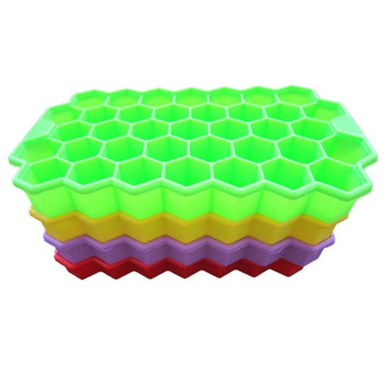 2 PCS 37 Grids Ice Cubes Honeycomb Ice Cream Maker Form DIY Mould Popsicle Molds Yogurt Ice Box Fridge Treats Freezer(Green)-garmade.com