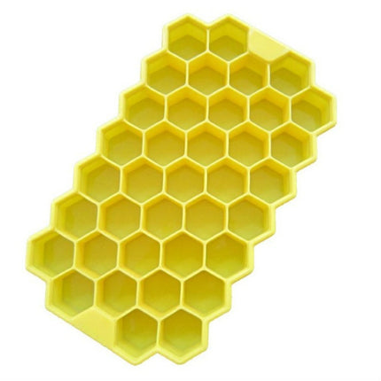 2 PCS 37 Grids Ice Cubes Honeycomb Ice Cream Maker Form DIY Mould Popsicle Molds Yogurt Ice Box Fridge Treats Freezer(Yellow)-garmade.com