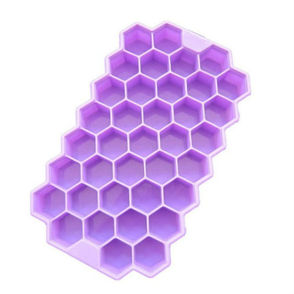 2 PCS 37 Grids Ice Cubes Honeycomb Ice Cream Maker Form DIY Mould Popsicle Molds Yogurt Ice Box Fridge Treats Freezer(Purple)-garmade.com