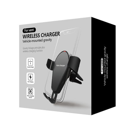 KT-C5 15W Rotatable Car Gravity Wireless Charger Air Outlet Mobile Phone Holder-garmade.com