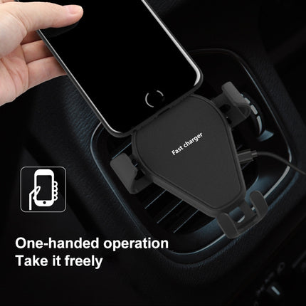 KT-C5 15W Rotatable Car Gravity Wireless Charger Air Outlet Mobile Phone Holder-garmade.com