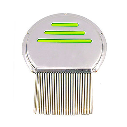 Pet Comb Dog Flea Cleaning Comb Stainless Steel Threaded Needle Comb Removal Beauty Products(Green)-garmade.com