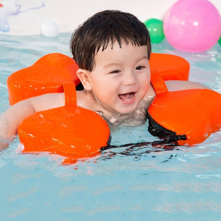 Swimming Ring Free Inflatable Children Armpit Ring Arm Ring Swimming Equipment for 0-3 Years Old Babies, Size: 39 x 16 x 10cm(Orange)-garmade.com