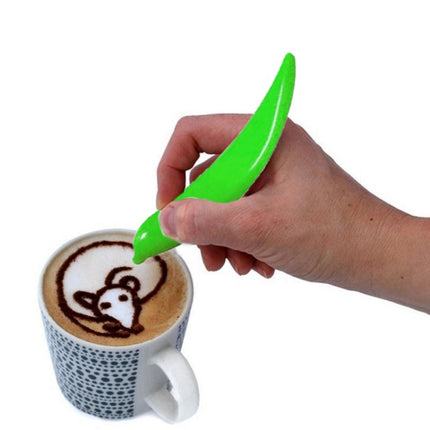 New Electric Latte Art Pen For Coffee Cake Pen For Spice Cake Decorating Pen Coffee Carving Pen Baking Pastry Tools(Green)-garmade.com