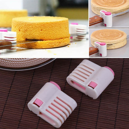 4 PCS DIY Cake Slicers 5 Layers Cake Pie Slicer(Pink)-garmade.com