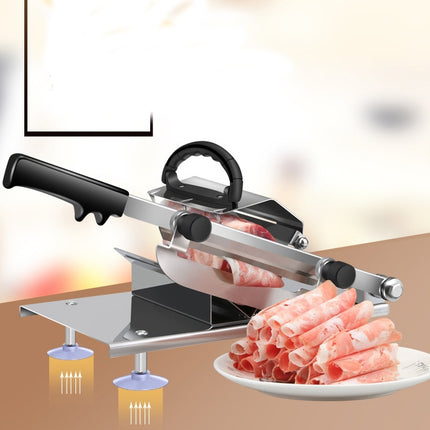 Alloy Stainless Steel Household Manual Thickness Adjustable Meat Vegetables Slicer Meat Slicing Machine(Silver)-garmade.com