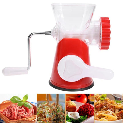 Multifunction Meat Grinder Stainless Steel Blade Home Kitchen Cooking Vegetable Mincer(Red)-garmade.com