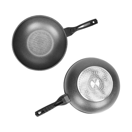 Maifanshi Non-stick Pan without Oil Fume Suitable for Gas Cooker Iduction Cooker(30cm)-garmade.com