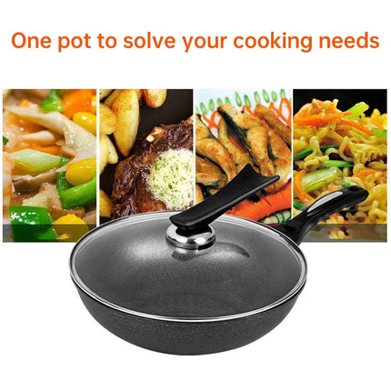 Maifanshi Non-stick Pan without Oil Fume Suitable for Gas Cooker Iduction Cooker(32cm)-garmade.com