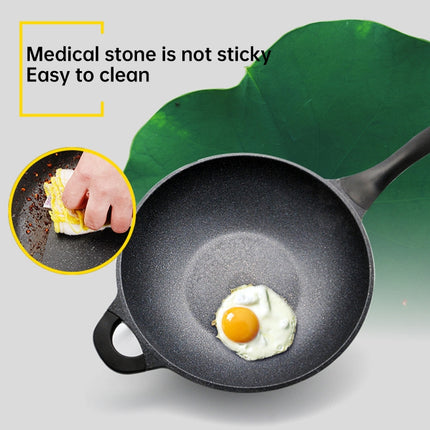 Maifanshi Non-stick Pan without Oil Fume Suitable for Gas Cooker Iduction Cooker(32cm)-garmade.com