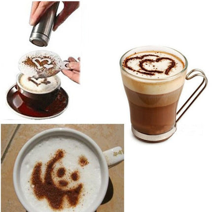 32 PCS Coffee Stencil Filter Coffee Maker Cappuccino Mold Templates Strew Flowers Pad Spray Art Baking Tools-garmade.com