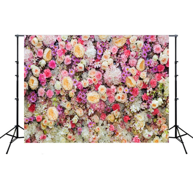 2.1m x 1.5m Flower Wall Simulation Rose Wedding Party Arrangement 3D Photography Background Cloth(H3)-garmade.com