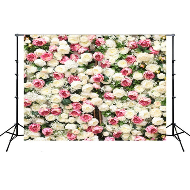 2.1m x 1.5m Flower Wall Simulation Rose Wedding Party Arrangement 3D Photography Background Cloth(H4)-garmade.com